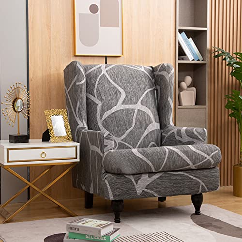 GUYIRT Funda Cubre Sillón Funda Orejero Estilo Moderno Universal Impreso con Parte Inferior Elástica. Protector para Sofá para Niños Y Mascotas