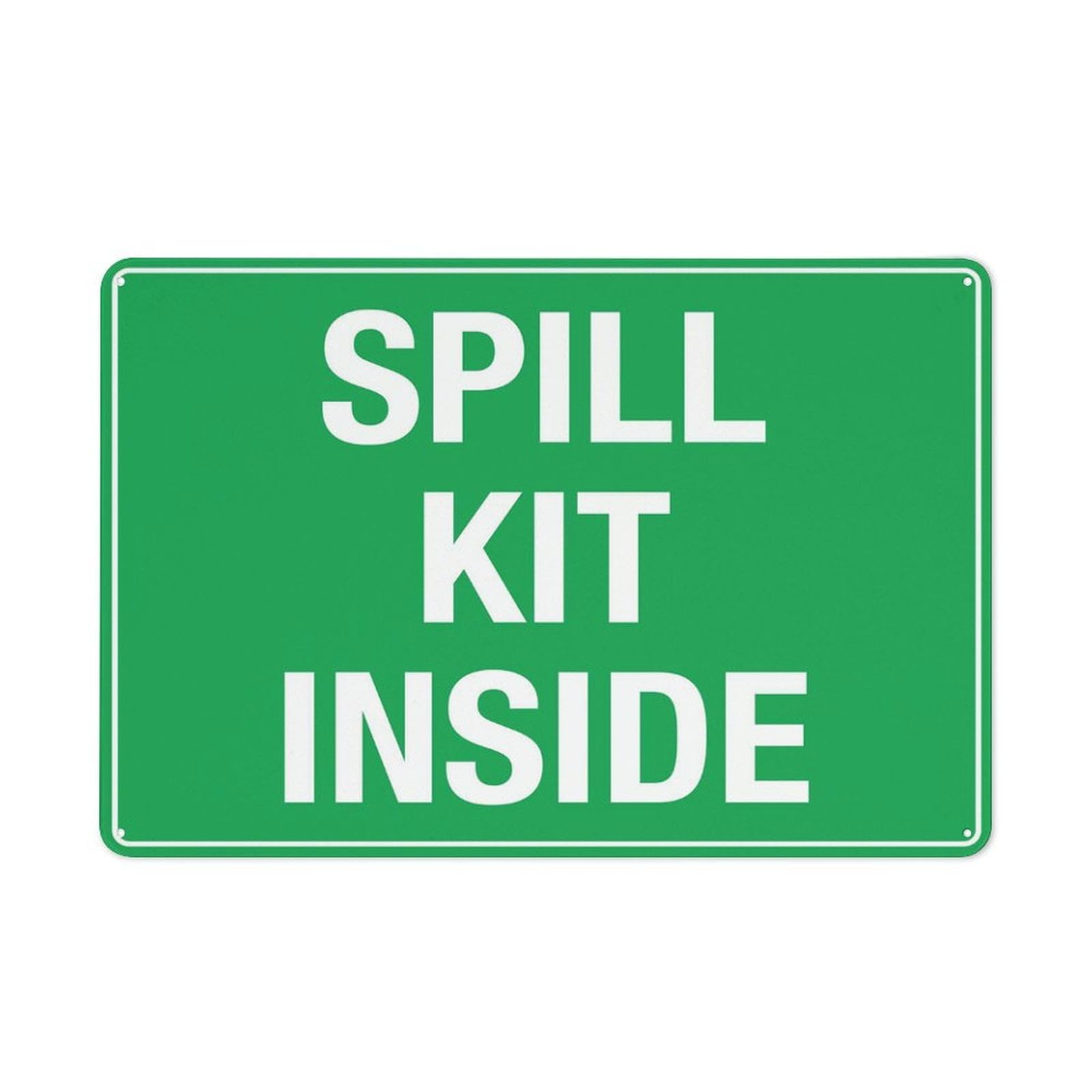Peiyeety A08 Spill Kit Inside Sign 12X16 Inches Rust Free Aluminum Signs Outdoor, Metal Tin Sign For Home, Business, Yard