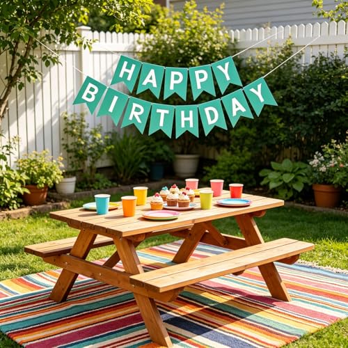 Image of Happy Birthday Banner Birthday Party Supplies (Green 2)