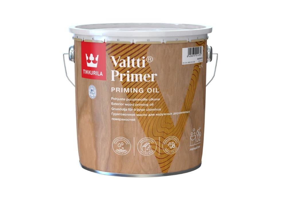TIKKURILA Valtti Primer - Clear Exterior Wood Priming Oil For Timber Protection - 3 Litres