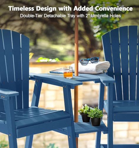 image for PASAMIC Tall Adirondack Chair Set of 2 with Removable Double Connectin