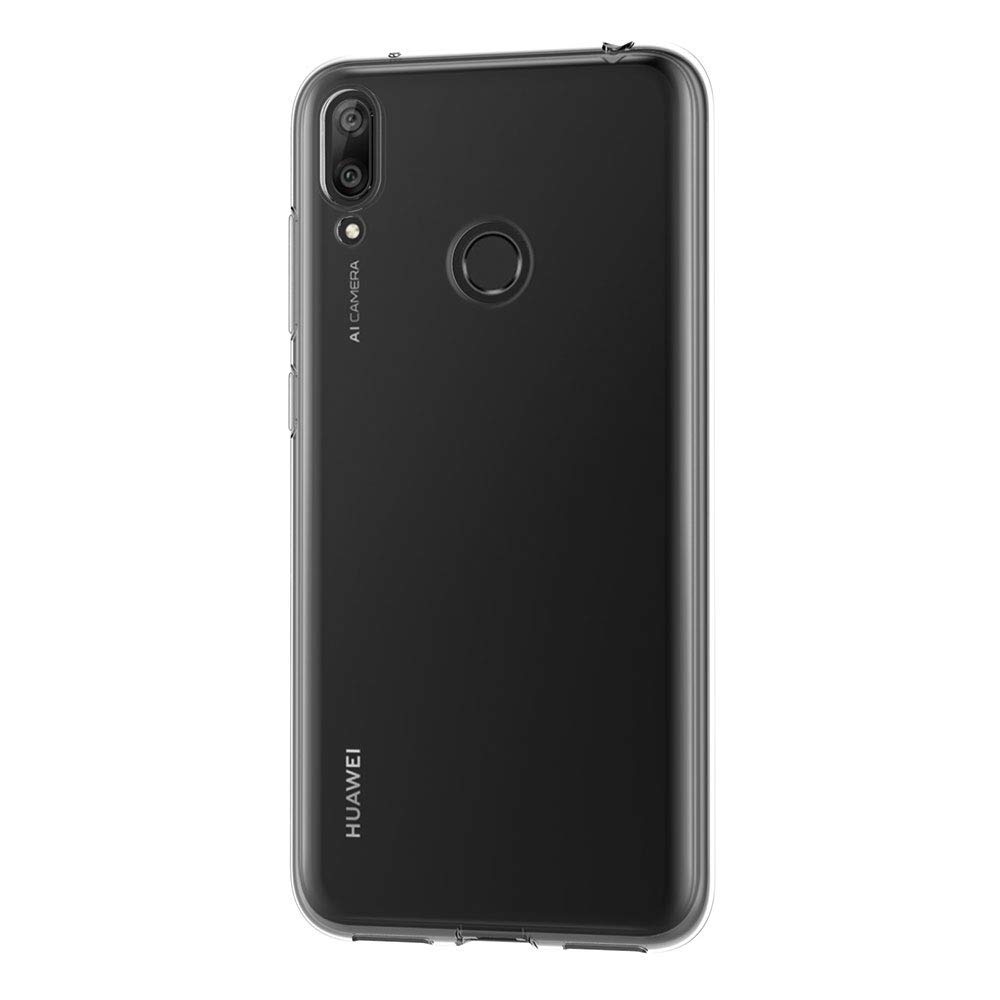 Cover Nero Compatible Huawei Y7 2019 in Fibra di Carbonio