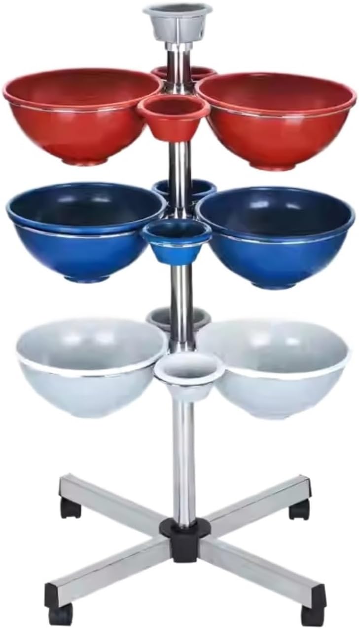 収納ワゴン キャスター付き モバイルビューティーヘアカラートレイ美容ポータブルユーティリティカートトロリーウィズオース染色ボウル付き