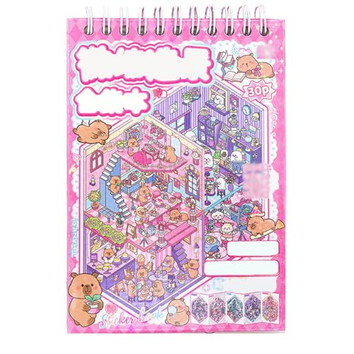 QOCUILC Stickers book miniature, Livre stickers adulte, Stickers 3D, Loisirs créatifs adultes