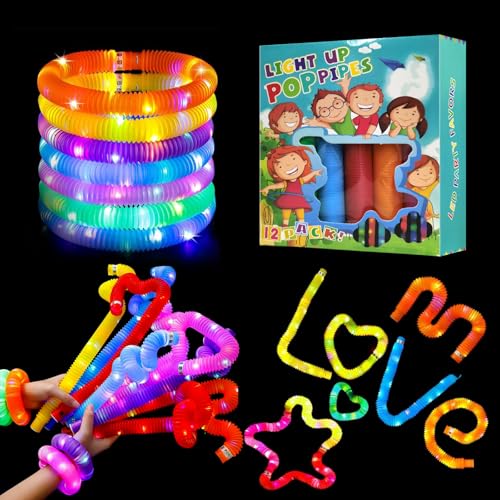 ENUOLI 12 pezzi luminosi pop-tube luminescenti, tubi sensoriali, ideali come regalo per feste per bambini e bambini
