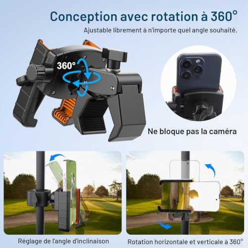 EEEKit Support Téléphone Golf 360° Rotatif: Smartphone 4,7–7,2 Pouces – vue 3