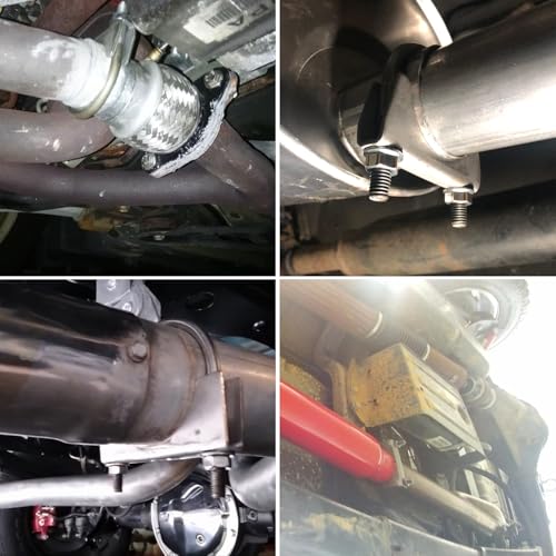 Image of 1 inch Universal Heavy Duty Exhaust U Clamp 1 inch Stainless Steel Muffer U-Bolt Clamps, Pack of 2