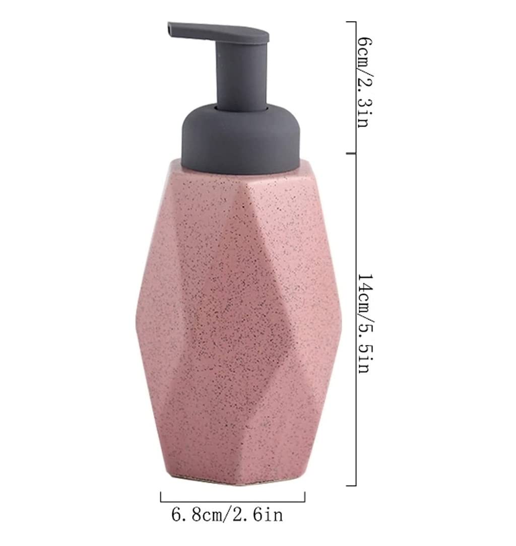 Dozownik Mydła łazienki Dozownik Pianki, Dozownik Z Pompką Ręczną Dozownik Do Mydła W Płynie Dozownik Płynu Do Naczyń Ceramicznych Dozownik Mydła W Płynie (Blue : Pink, Size : 440ml)