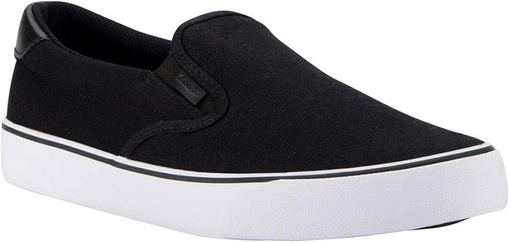 Lugz Mens Bandit Slip On Sneakers Shoes Casual - Black 6.5 Black/White/Black