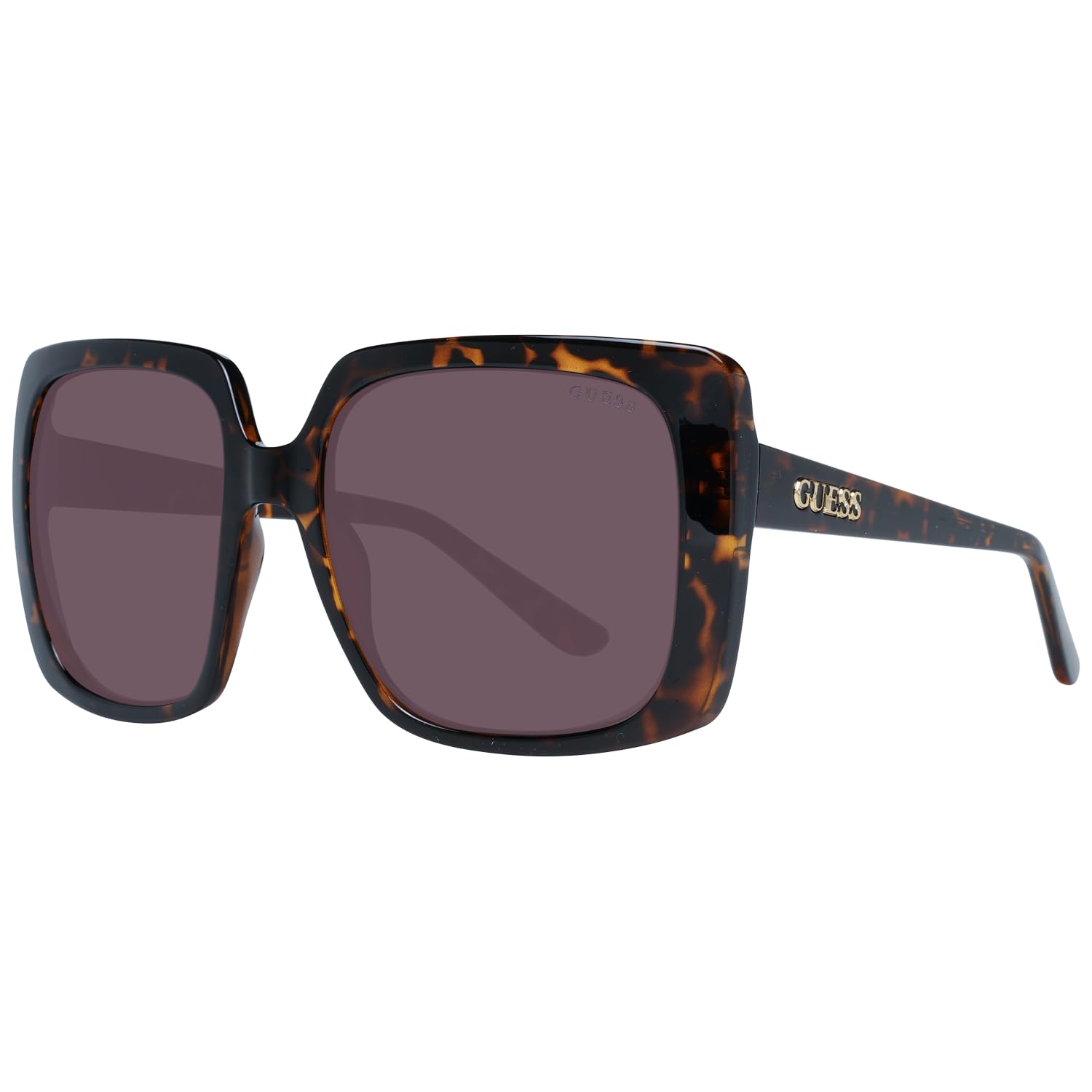 GUESS Gafas de sol cuadradas de plástico con logotipo de diamantes