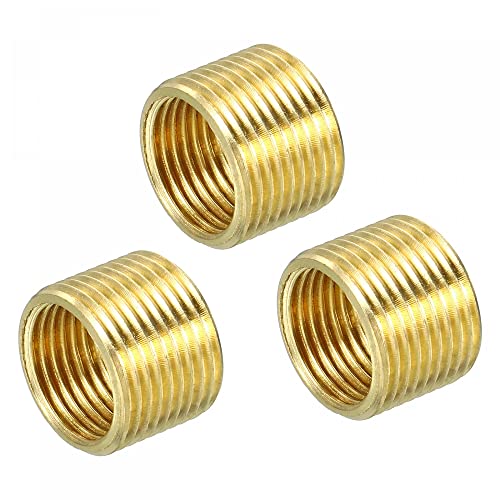 sourcing map M14 a M12 Insertos Roscados, 3pcs Reductora Tuerca Rosca Latón Adaptadores Manga Tornillo Conversión Tuerca Roscado Tubo Acoplador Conector Tubería Accesorio, 10mm Largo