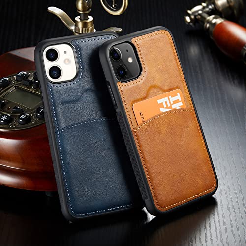 Étui portefeuille iPhone 12 et 11 en cuir marron pour vos déplacements - 5