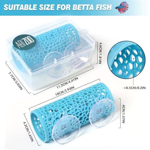 Abizoo Betta Bett Betta Höhle Garnelen Versteck Aquarium Dekoration, Hohles Korallen Design mit Glatter Oberfläche, Aquarium Höhle Zubehör für Kampffisch, Garnelen, Guppys, Neonfische und Zierfische
