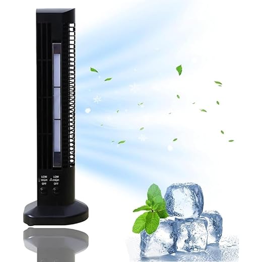 IGNOTI Tower Desk Fan Household Tower Fans Mini Desktop Towe