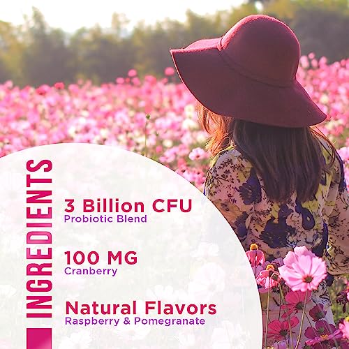 Probiotics For Women Gummies With Cranberry - 3 Billion Cfu Guaranteed & 6 Vegan Strains For Women's Digestive, Vaginal & Immune Support, Womens Probiotic Gummy, Shelf Stable, No Gluten - 60 Gummies #TOP2