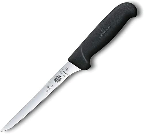 Victorinox Fibrox Pro - Cuchillo deshuesador de 6 pulgadas con hoja flexible color negro