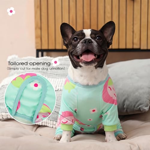 Image of BRKURLEG Soft Dog Pajama, Dog Recovery Suit, Green, M