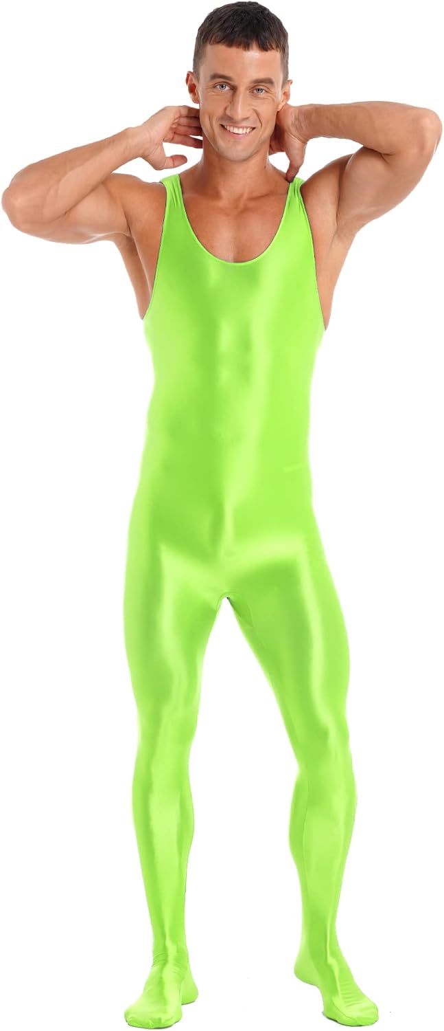 Mens Spandex Dance Unitard Biketard Bodysuit Tank Ballet Tight Jumpsuit Leotard Costume
