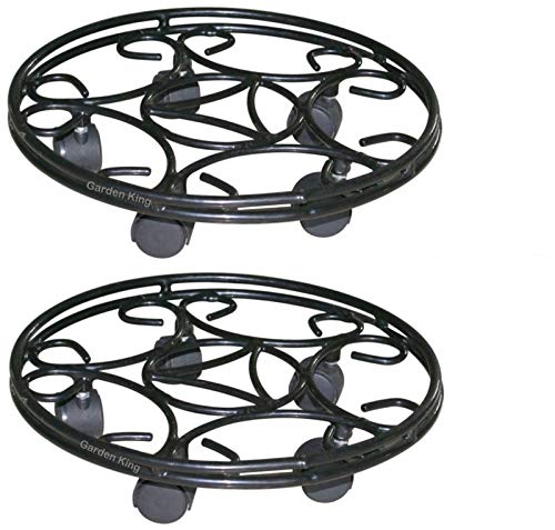 GARDEN KING- 17 INCH Pot Stand with Wheels - Plant Trolley for Indoor and Outdoor, Heavy duty pot plant stand metal for Garden/Patio/Home/Balcony, (Set of 2 PCS) (B07YG4Y1D8) Amazon Price History, Amazon Price Tracker