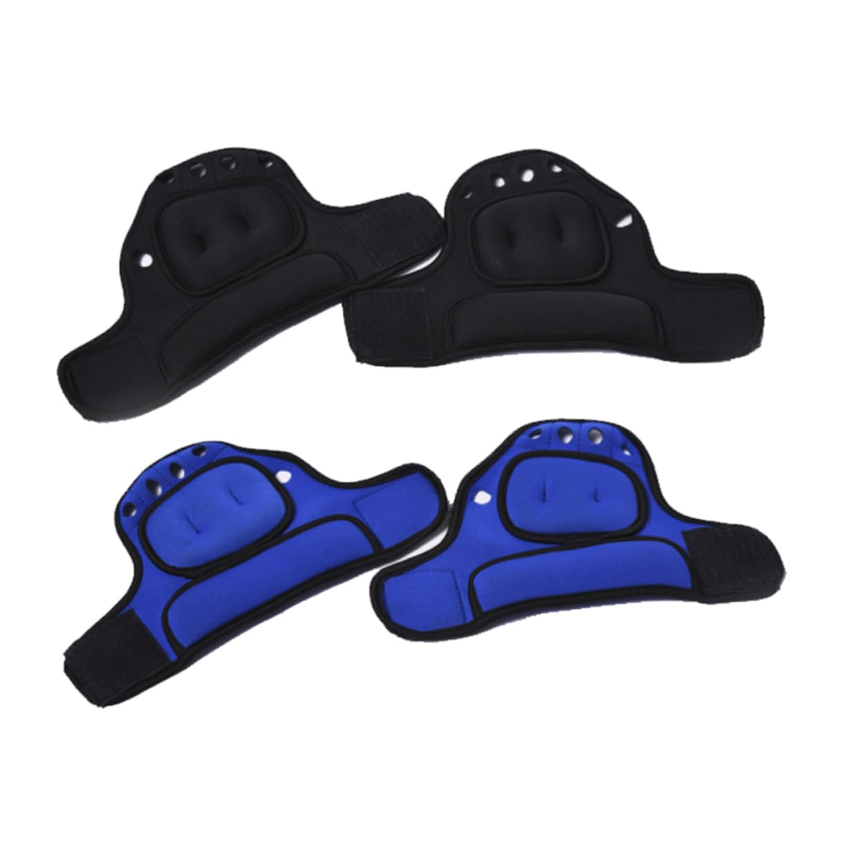 POPETPOP Guanti da Allenamento Zavorrati 1 Paio 1kg in Poliestere | Blu, per Jogging e Fitness Exercise, Design senza Dita, per Uomo e Donna