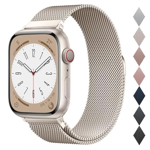 OULUOQI Cinturino di ricambio compatibile con cinturino Apple Watch 41mm 40mm 38mm 46mm 45mm 44mm 42mm 49mm, bracciali milanesi in acciaio inossidabile per iWatch serie 10 9 8 SE 7 6 5 4 3 2 1 Ultra 2