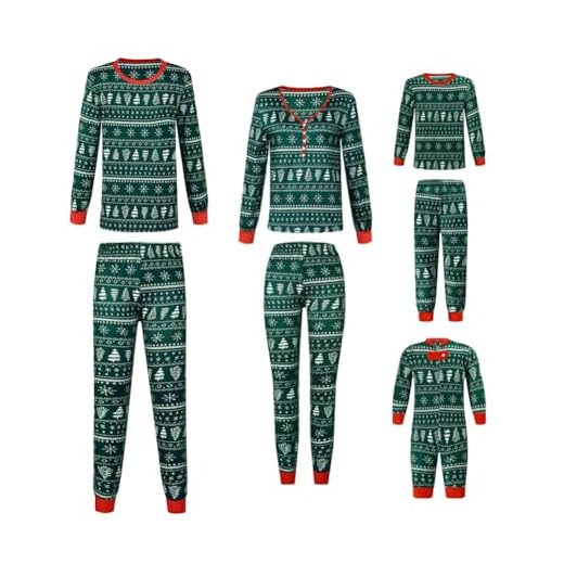 URMAGIC Conjuntos de Pijamas navideños Familiares a Juego, Conjuntos Festivos de Pijamas navideños, Ropa de Dormir Linda para familias y Parejas