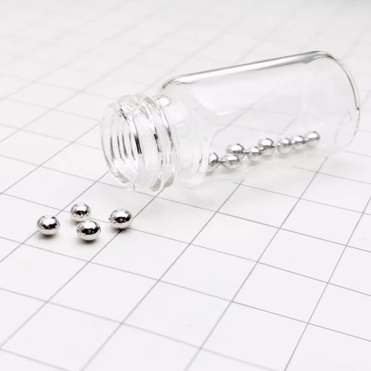 1 Piece 0.3 Gram Weight Pure Melted Platinum Metal Pellet Bead, 99.95% High Purity Pt Irregular Ball for Periodic Table Element Specimen Collection