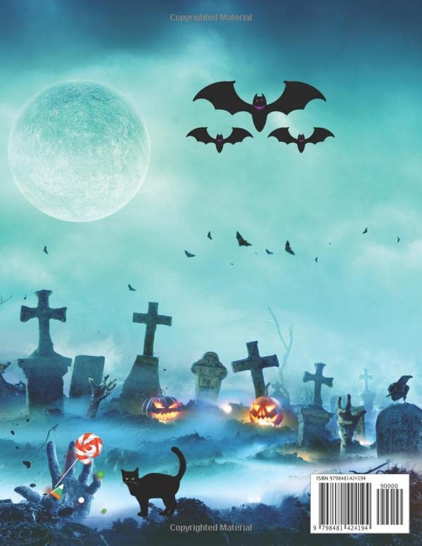 Halloween Activity Book for Kids: Large-sized Halloween themed activities including mazes, coloring pages, dot to dot, and more (Kids Corner at Sunset Creative Publishing) image 3