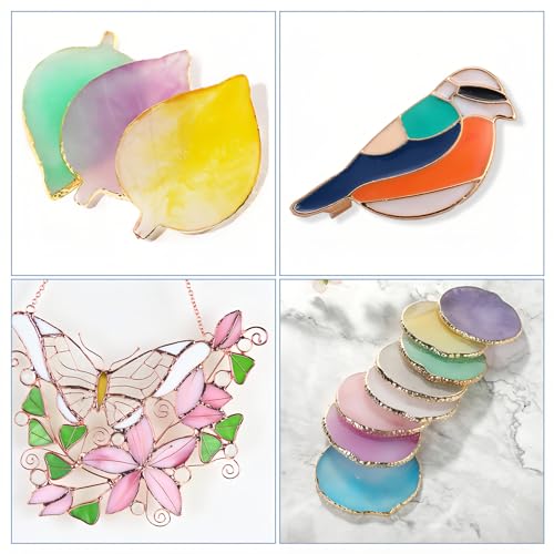 Lwuey Buntglas Kupferfolien Werkzeug, 7/32 Foil Hand Folierer Für Buntglas Gebeizter Handfolien Applikator Kunst Diy Bastelprojekte Glasarbeiten Werkzeug Dekorative Sonnenfänger Fenster Anfänger