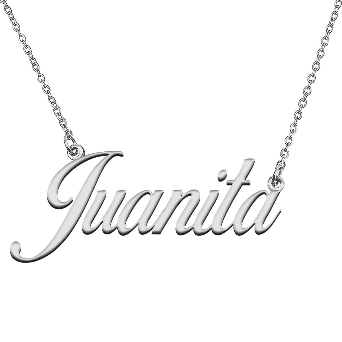 GR859C Personalized Charm Initial Pendant Name Necklace for Her