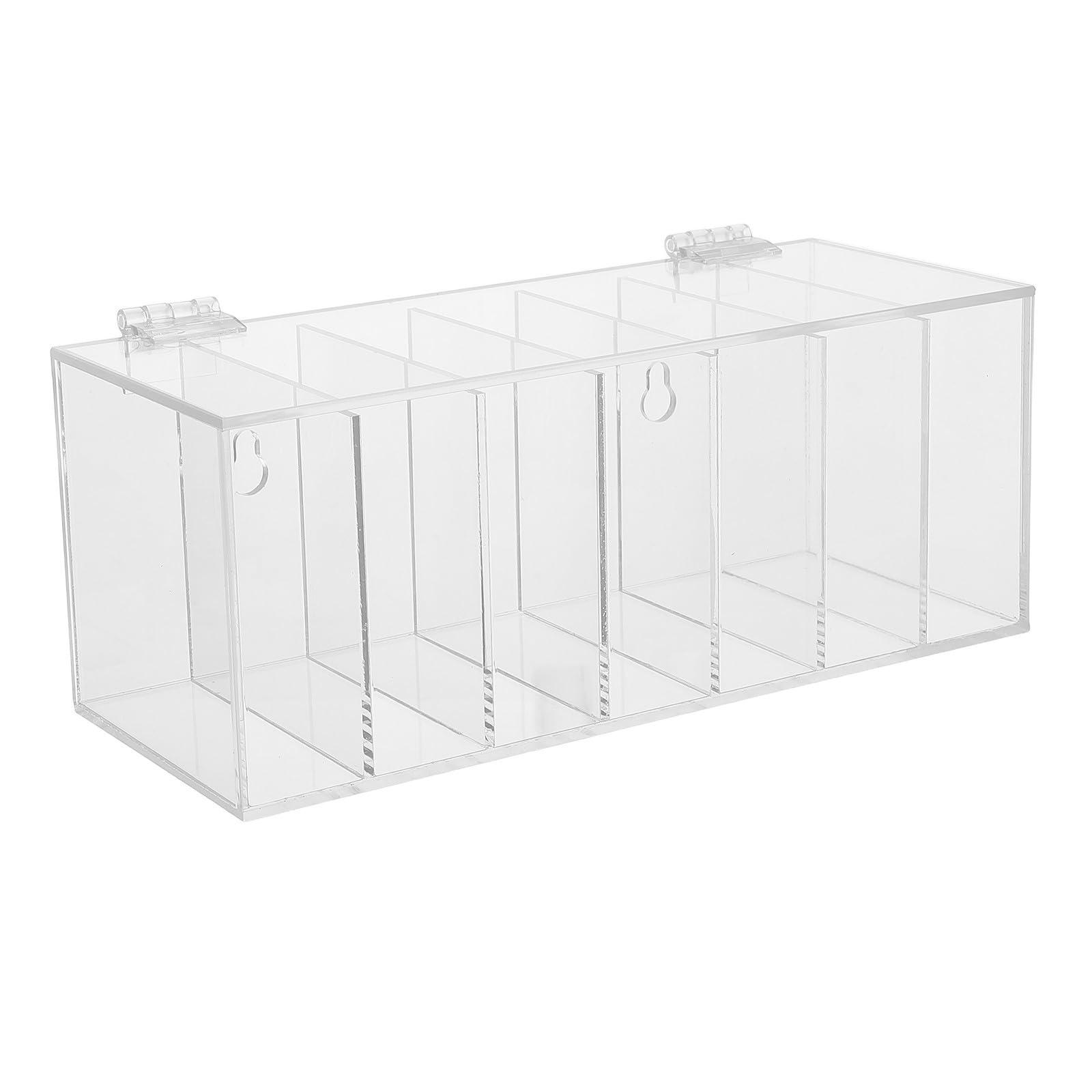 PRETYZOOM Organisateur D'étiquettes Design Gain de Place Visibilité Claire en Acrylique Transparent à 7 Compartiments pour Bureaux et Comptoirs