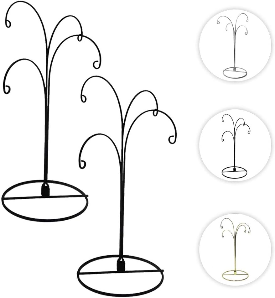 Bard's 12 Arm Silvertoned Ornament Stand, Tree, 11.5" H x