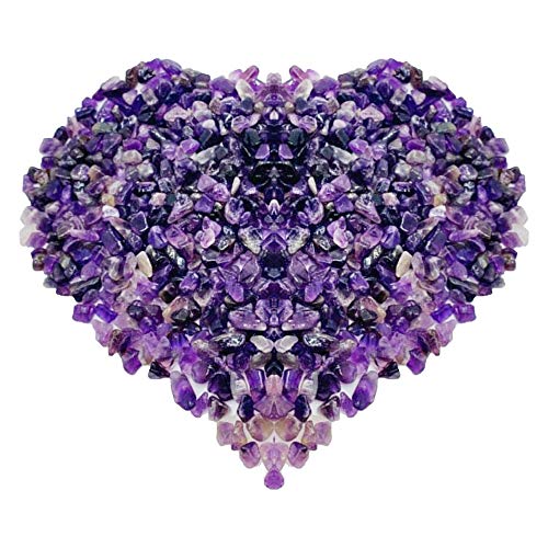 TIDYON Tumbled Stone Chips Fluorite Crystals Quartz Irregular Shaped Stones for Home Decorative Stones (Amethyst)