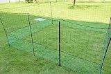 Agrarflora Geflügelnetz 21m x 125 cm - mit Zugangstor, 10 Pfählen & 24 Heringe | Schwarz-Grün Mobiler Hühnerzaun | Weidezaun | Hühnernetz | Kleintierzaun | Tierzaun zum Stecken im Garten