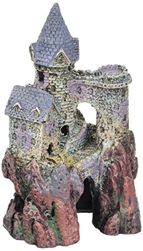 Penn-Plax Age-of-Magic Wizard’s Castle Aquarium Decoration – Safe for Freshwater and Saltwater Fish Tanks – Small