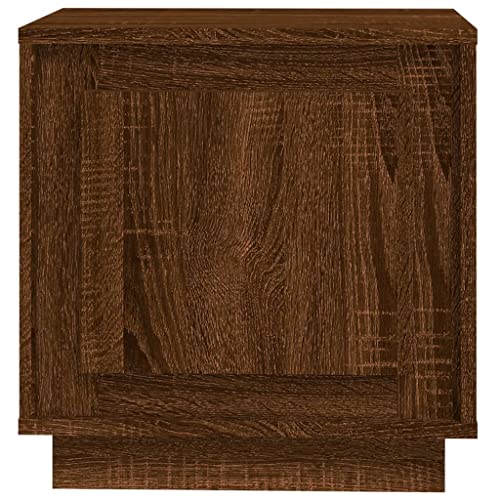 Table de chevet compacte chêne marron pour optimiser les petits espaces - 8