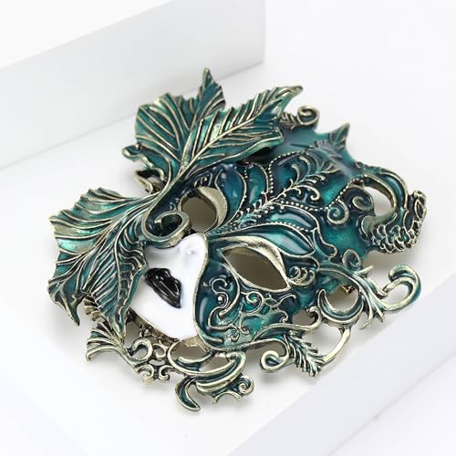 Image of Blue Venice Queue Mask Brooch Pin for Women & Men