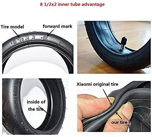 Yifant Inner Tube 8 1/2 X 2 Pack Of 2Pcs For Xiaomi M365 Smart Electric Scooter Inflated Spare Tire Replace Tube #TOP4