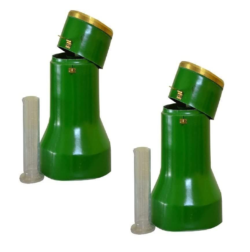 Tenable nautical mart | (Pack Of 2) Rain Gauge With Plastic Measuring Cylinder/Rain Measuring Instrument/Measure 13 inches/Used By Meteorologists And Hydrologists