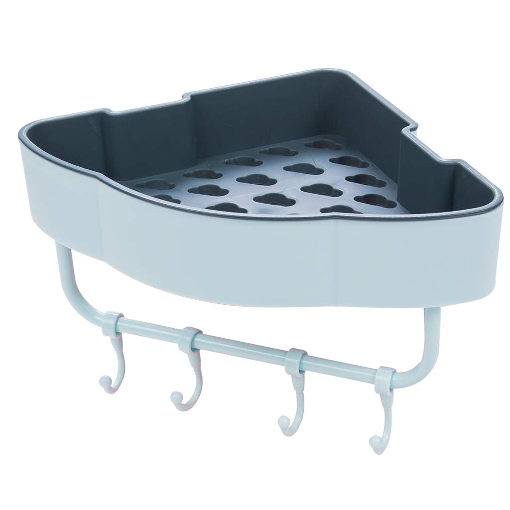 Bathroom Shower Corner Shelf Wall Mounted Pack No Drilling Shower Caddy Corner Storage Holder Plastic Rack with 2