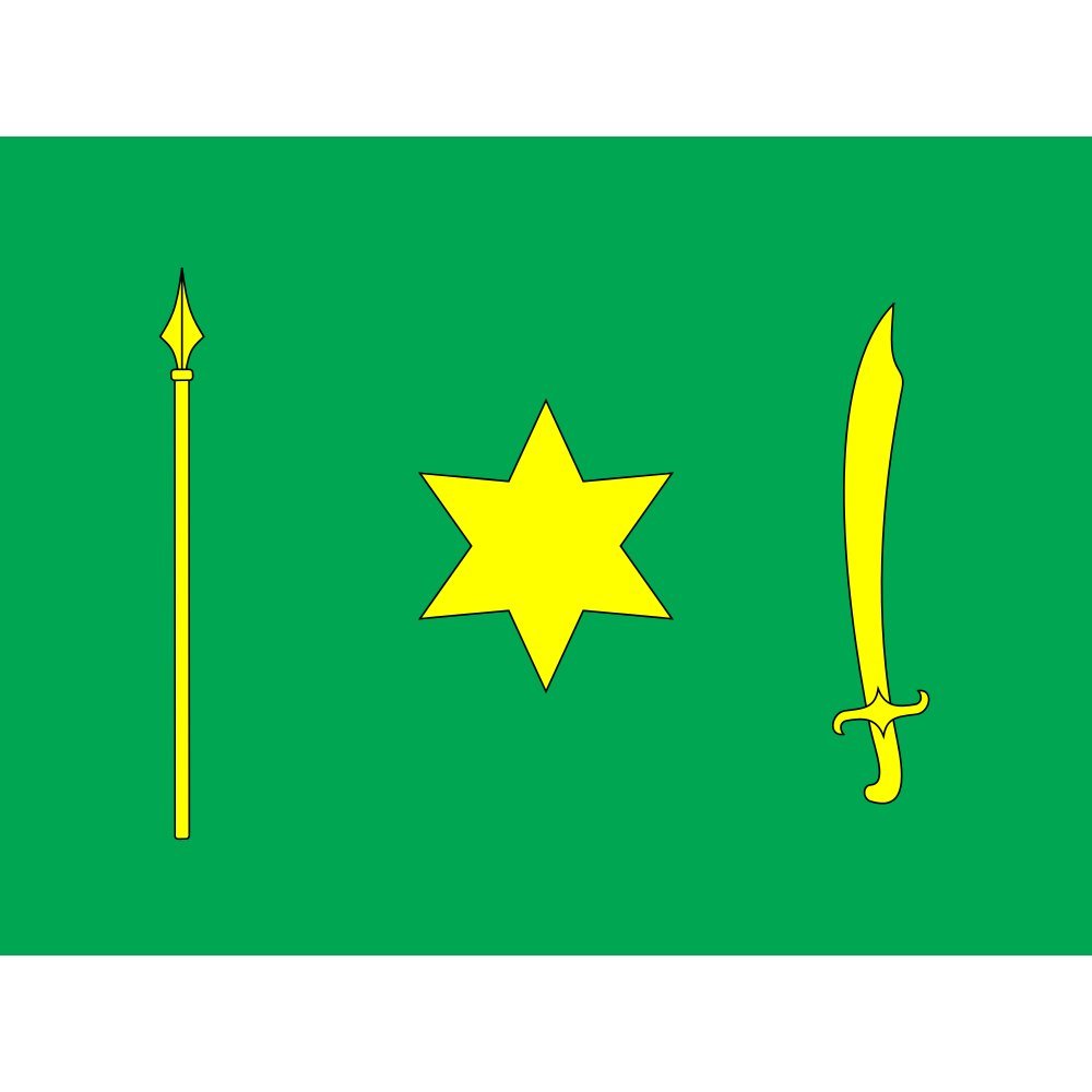 Drapeau Novhorod-Siverskyi large en tissu résistant pour mât