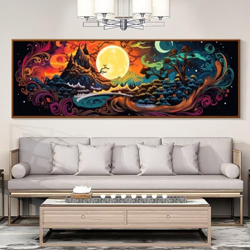 Diamond Painting adulte xxl 90x260 cm peinture diamant 5d complet accessoires strass rond point
