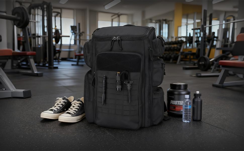 Mochila táctica impermeable 50L para deportes y senderismo miniatura 3