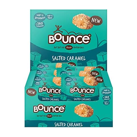Bounce Protein Salted Caramel Balls, Filled With A Nut Butter Centre, 20 x 35g Individual Protein Balls Cover