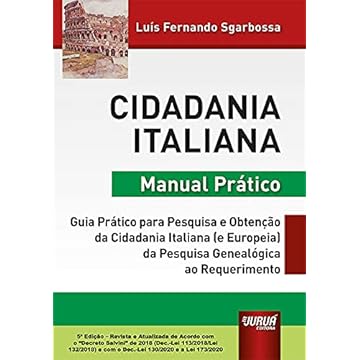 Capa do livro Cidadania Italiana - Manual Prático