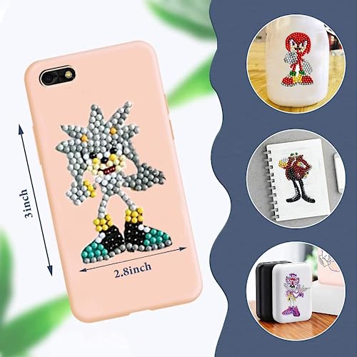 Hitomosu 5D Diamond Painting Stickers Kits, 12 Pcs Cartoon Anime Theme Diamond Stickers Paint By Numbers Kit, Boys And Girls Diy Cartoon Theme Stickers #TOP3