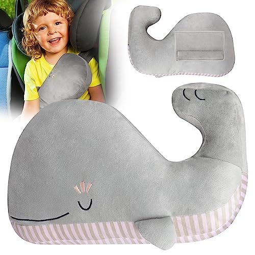 Pinkgarden Seat Belt Pillow for Kids Soft Plush Seatbelt Cover Cushion with Neck Support