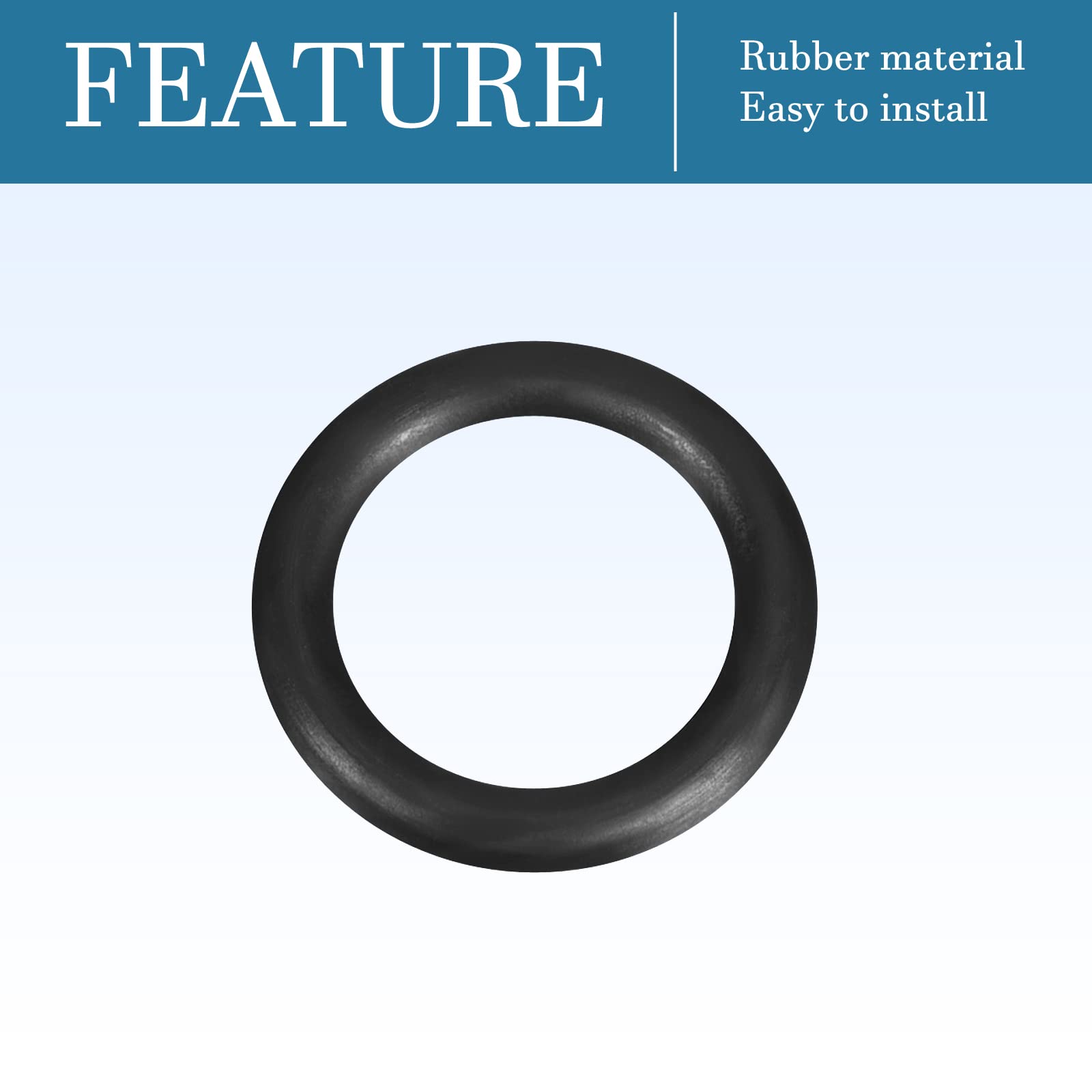 QUARKZMAN 13mm x 9mm x 2mm Nitrilo Goma Juntas Tóricas x 50uds Redondo Junta Arandela para Grifo Plomería Reparación Sellado Conexión [Negro]