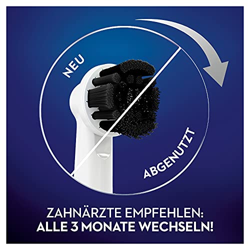 Oral-B Pure Clean Aufsteckbürsten für elektrische Zahnbürste, 8 Stück, mit Aktivkohle-Borsten, Zahnbürstenaufsatz für Oral-B Zahnbürsten – Ansicht 4