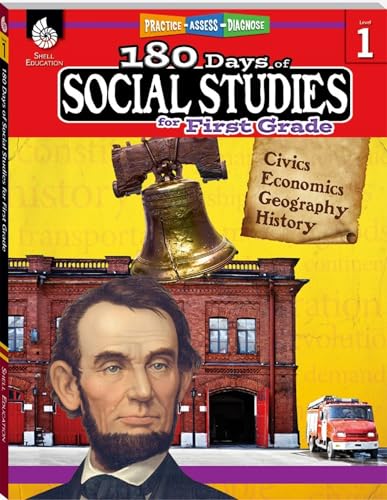 180 Days™: Social Studies, Early Elementary Social Studies for 1st Grade Practice Workbook for Classroom and Home, Cool and Fun Practice Created by Teachers